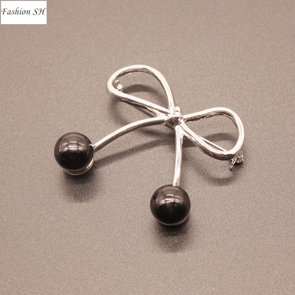 Bros Peniti Desain Pita Hias Mutiara Imitasi Untuk Wanita M40071