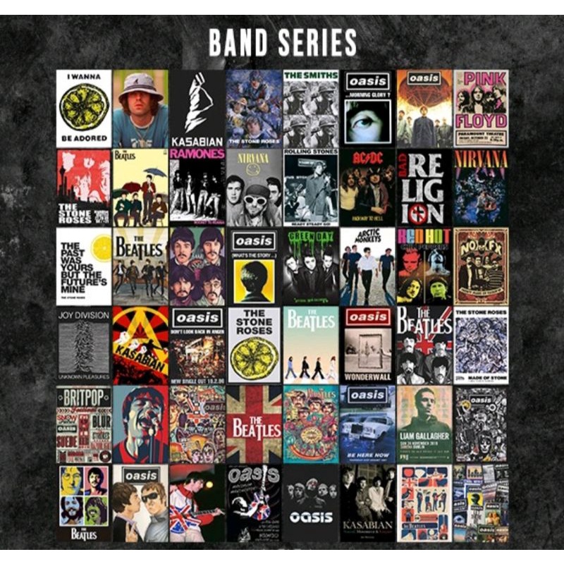 Poster Band | Poster Band Metal | Poster Aesthetic | Isi 24 pcs