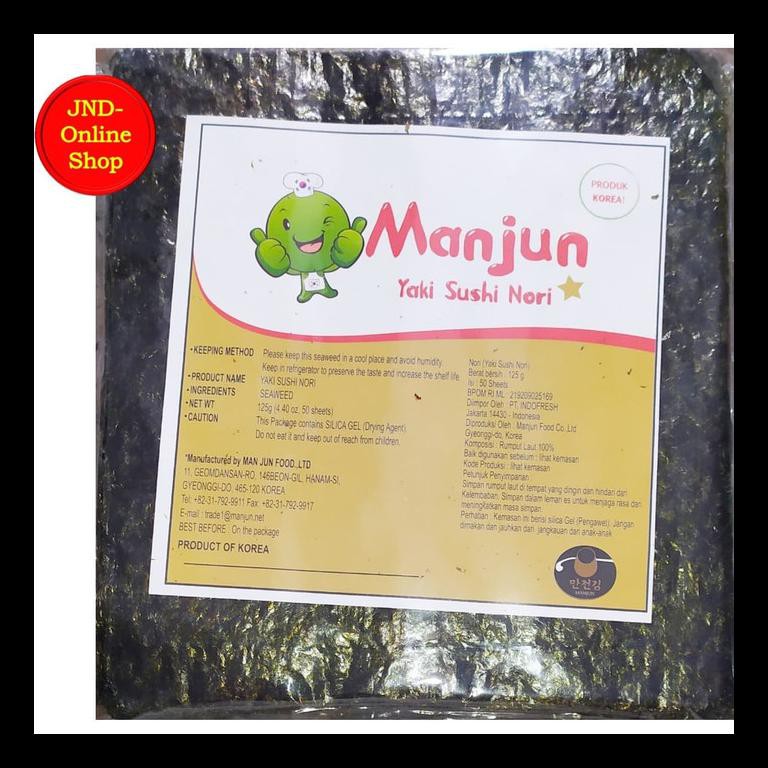 

STOK BARU! MANJUN YAKI SUSHI NORI ISI 50 SHEETS PALING MURAH
