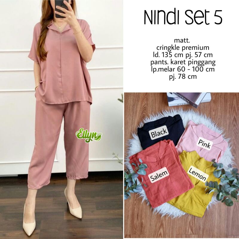 NINDI SET 5 BY ELLYN||CRINKLE PREMIUM LD 135 PB 57 LP MELAR 60-100 PC 78
