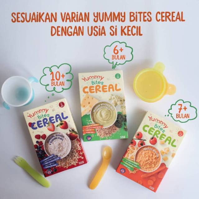 Yummy Bites Cereal / Snack MPASI / Snack Bayi / Snack Anak / Cemilan Bayi / Cemilan Anak / MPASI Bayi / Anti GTM / Non MSG / Non Pengawet / Cereal Mpasi / Cereal Bayi / Cereal Yummy Bites Nayz Cereal