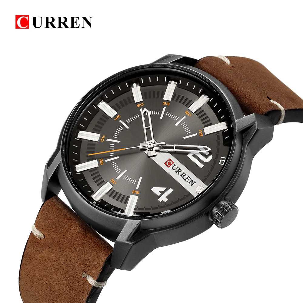 TERLARIS  Jam Tangan Pria / Curren Analog 8306 / Jam Tangan Kulit Curren Original