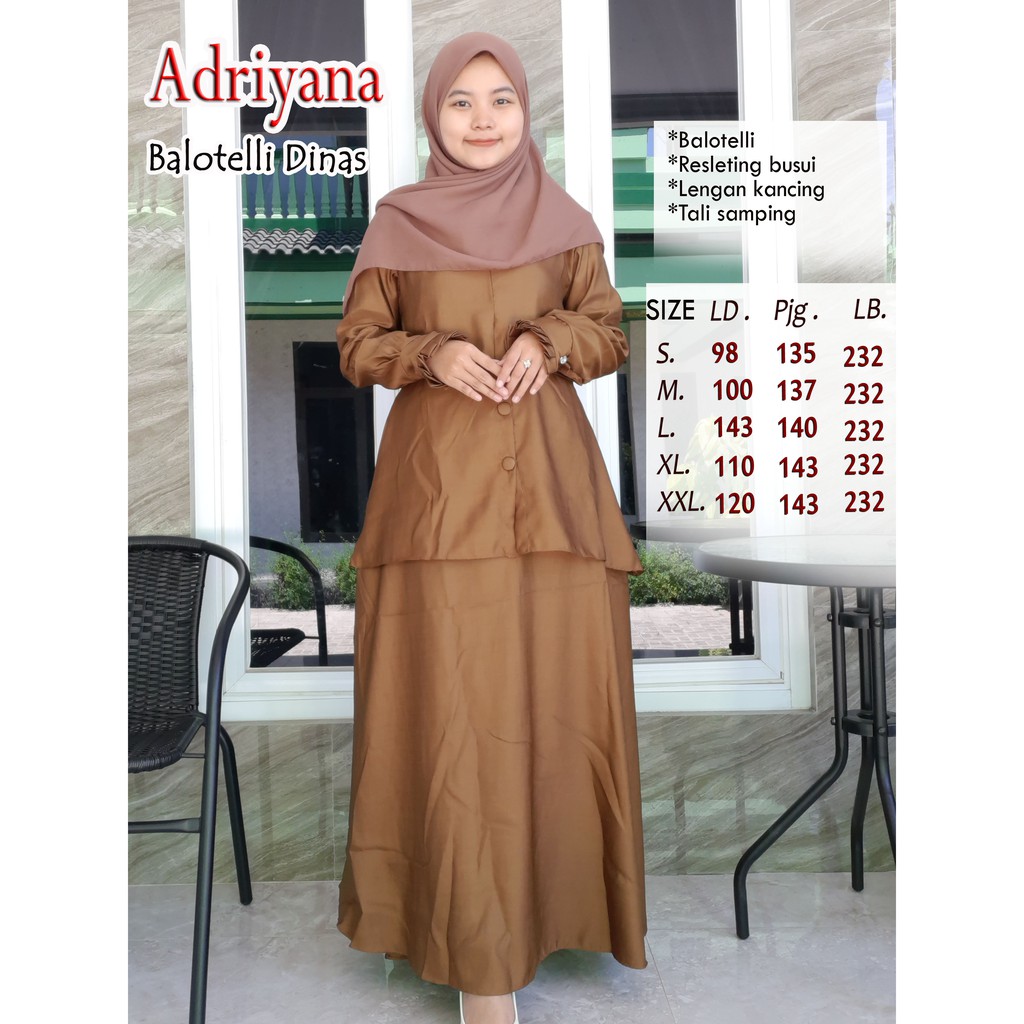 Gamis Dinas Terbaru/ Gamis Dinas PNS/ Gamis Balotelli Adriyana