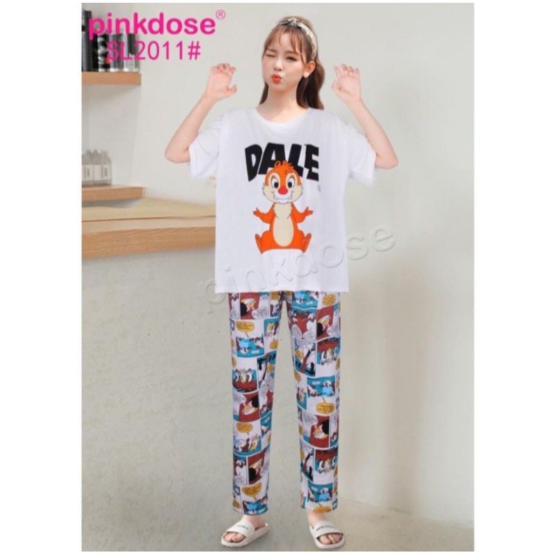 CP Pinkdose Dale Putih Piyama Import