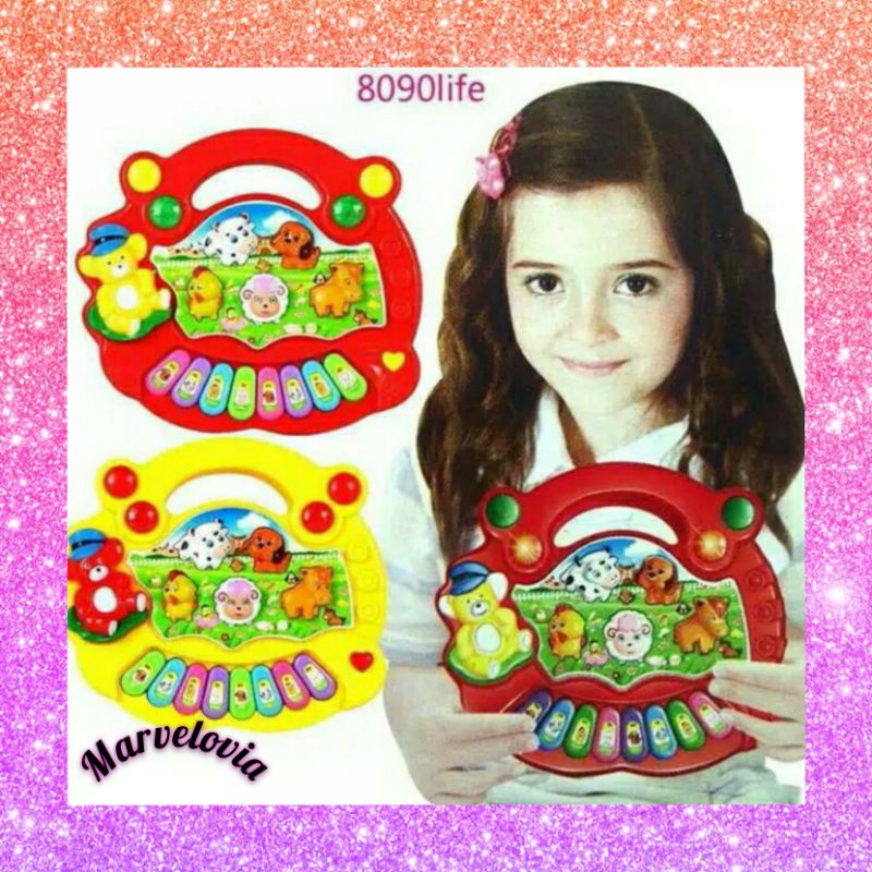 Animal Musik Farm Piano Mainan Anak