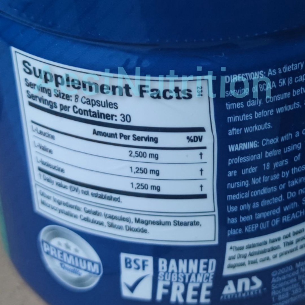 ANS BCAA 5k 240 Capsules ANS Performance BCAA Kapsul