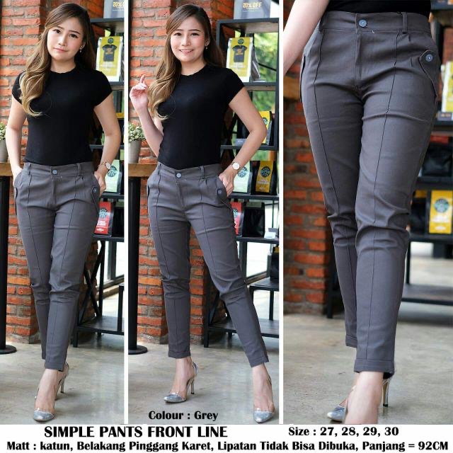 SIMPLE PANTS FRONT LINE /TWILL SLETING / CELANA KERJA