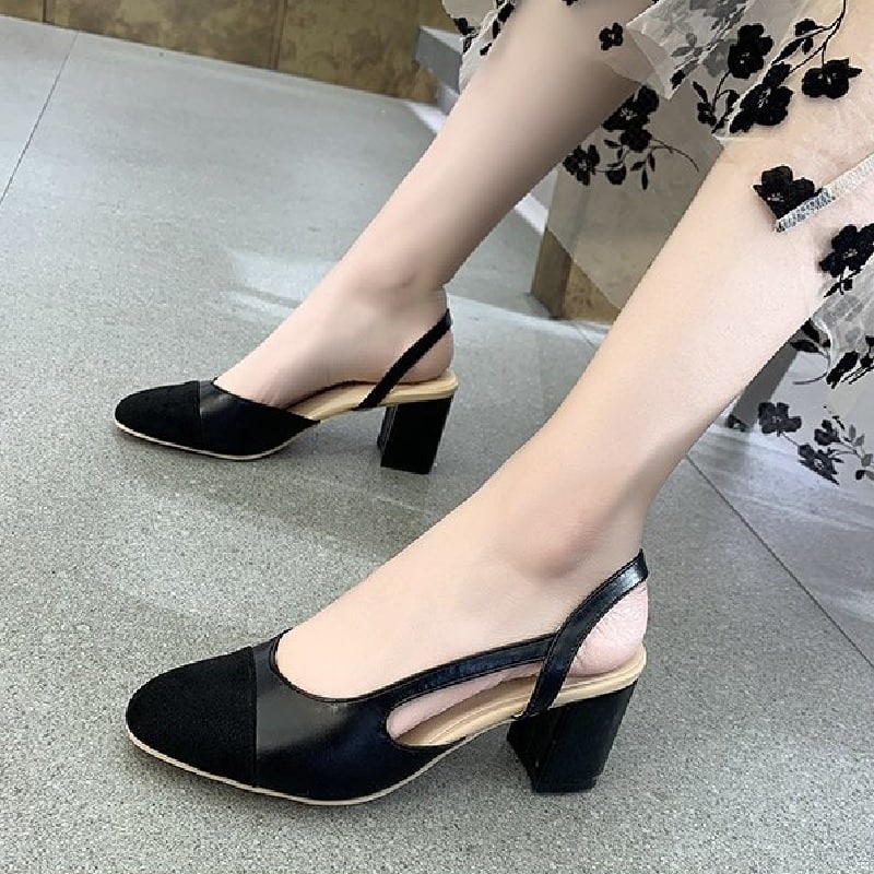 (SPECIAL SALE YEAR IMLEK) Heels Wanita Import Terbaru 022400 Heels Ps Hak Tali Belakang