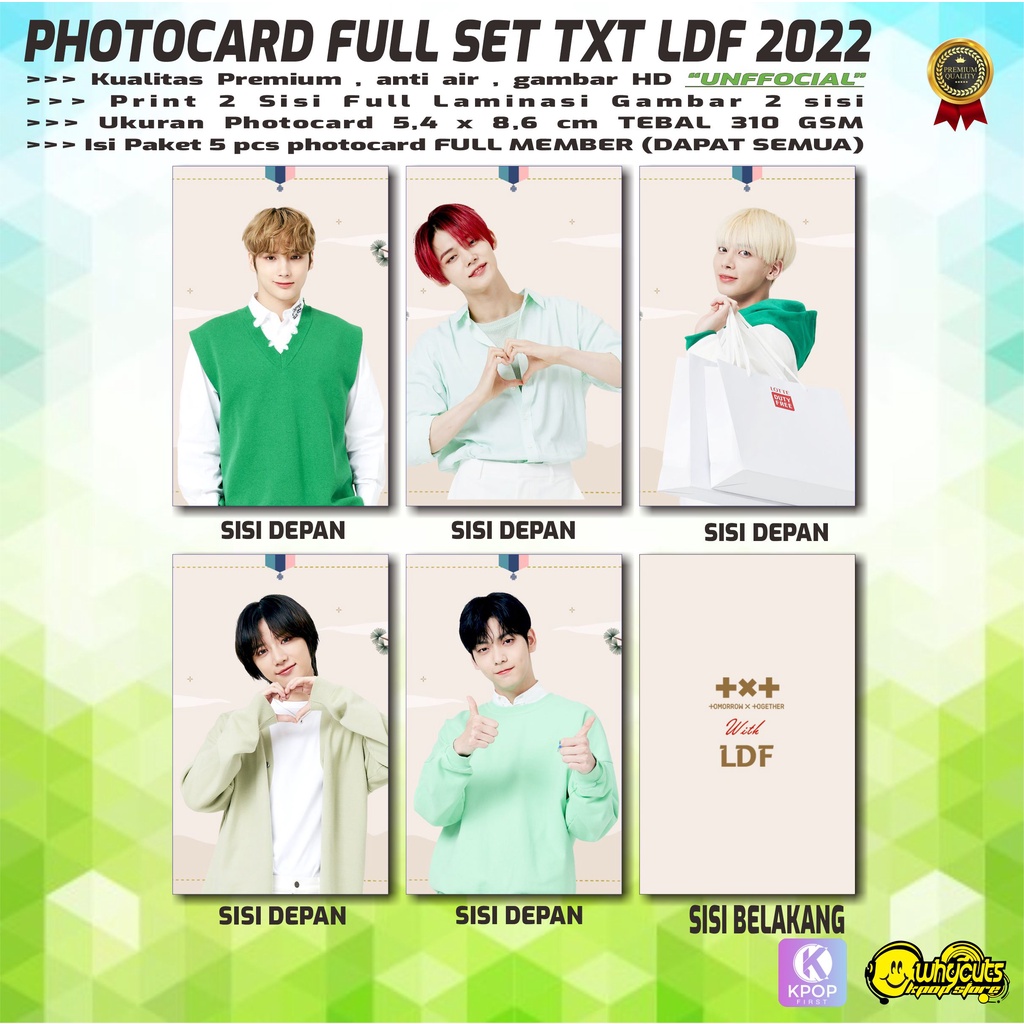 PHOTOCARD SET KPOP unofficial PREMIUM  / DECO KIT 2022 / LOTTE DUTY FREE 2022 / PRINT 2 SISI FULL LAMINASI GLOSSY ANTI AIR