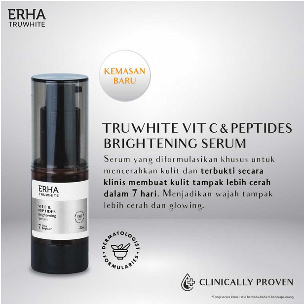 ERHA Vit C Peptides Brightening Serum - SERUM PENCERAH WAJAH 20ML