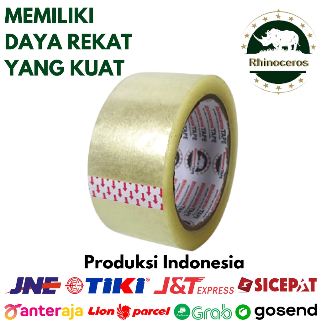 Lakban Bening Putih RHINOCEROS Tape Clear 2 inci 45mm x 90 Yard