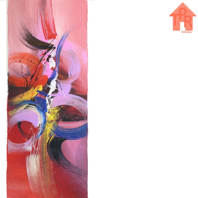 Hand Painting - Lukisan Tangan Abstract Walldeco Portrait - 30x90cm.