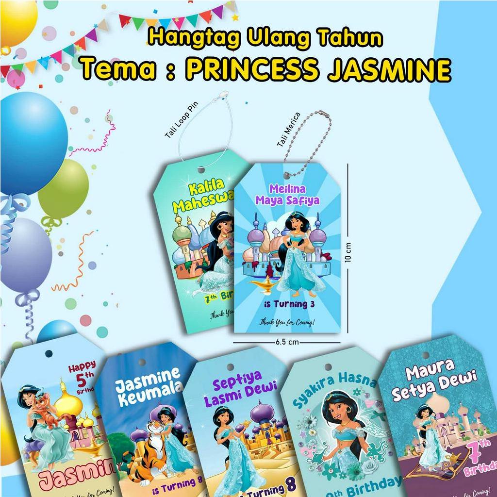 

alafaproject_id 8 Pcs Hangtag Ulang Tahun Birthday Tema Princess Jasmine