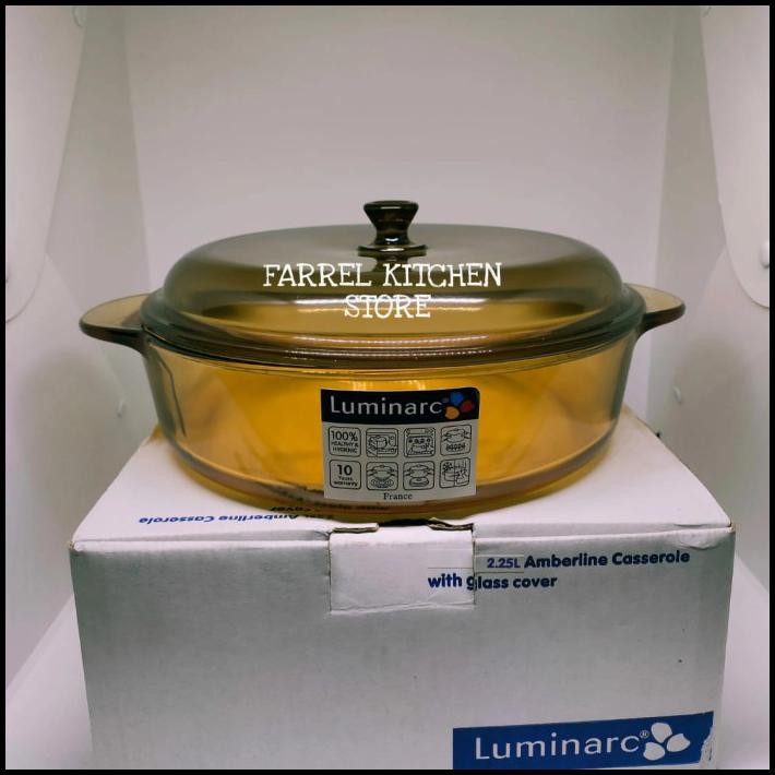 Panci Kaca Luminarc Vitro Amberline 2,2 Liter / Panci Kaca Tahan Panas