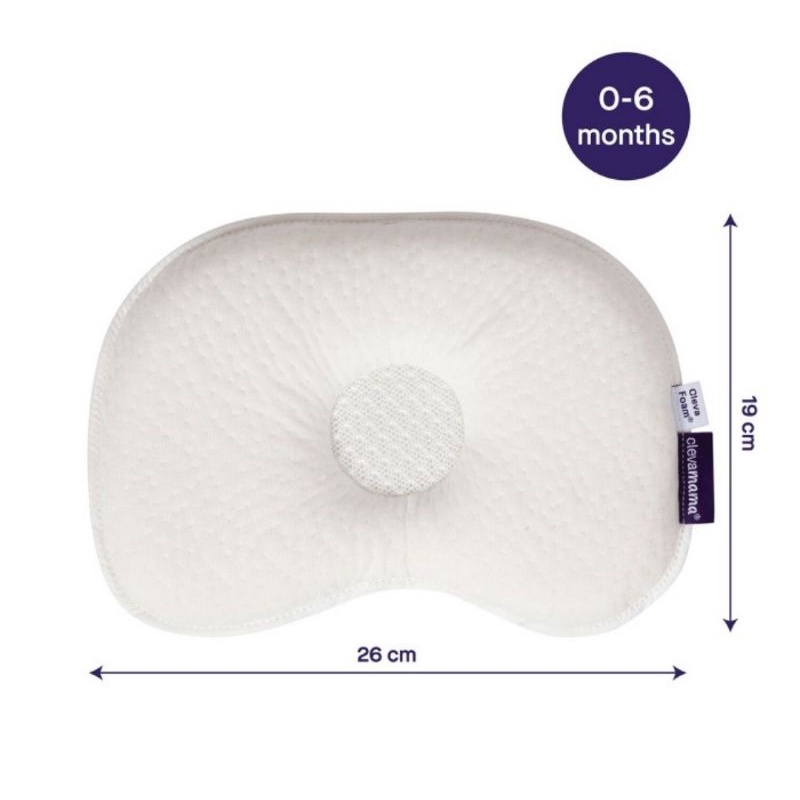 Clevamama Baby ClevaFoam® Infant Pillow 0-6 M/Bantal Anti Peyang Bayi