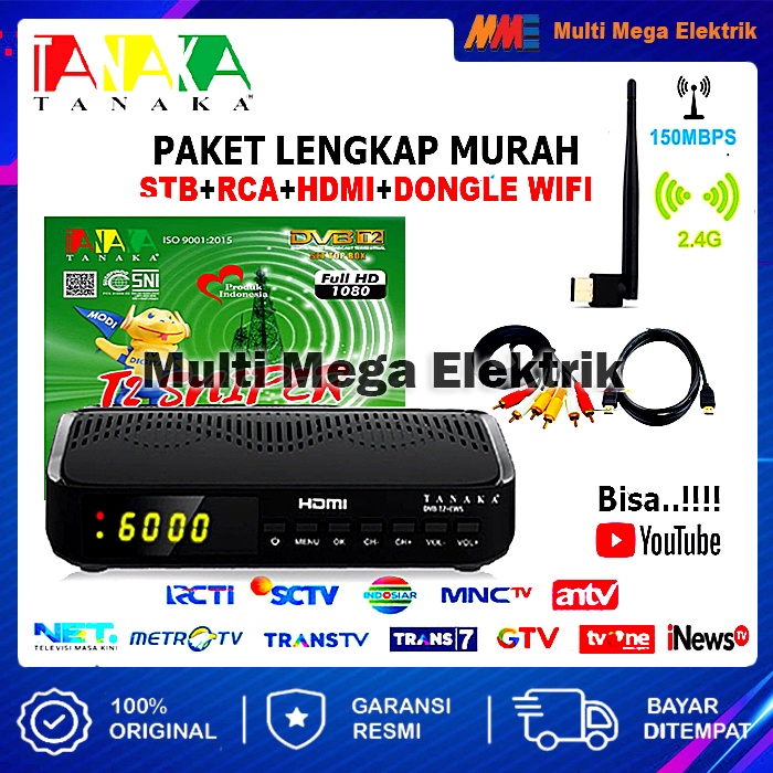 (ERSA) SET TOP BOX TV DIGITAL TANAKA T2 SNIPER DVB T2 EWS UHF HD / ALAT TV DIGITAL SET TOP BOX / STB TV DIGITAL / SET TOP BOX DIGITAL / SET BOX TV / SET BOX TV DIGITAL / SET BOX / SET BOX TV DIGITAL RECEIVER TV