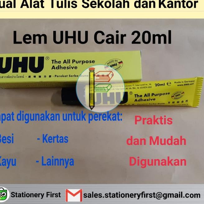 

☼ Lem UHU Cair All Purpose Adhesive 20ml Serbaguna Ori ➭