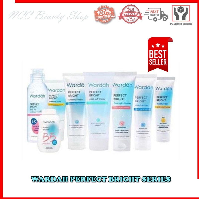 * NCC * Wardah Perfect Bright Series Facial Foam Scrub Micellar Water Loose Powder Moisturizer Pelembab Wajah