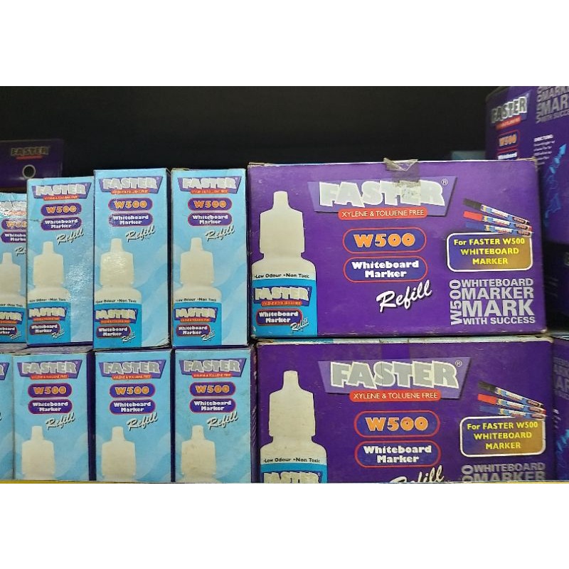 

[PACK ISI 12] TINTA ISI ULANG SPIDOL PERMANEN FASTER W500 / TINTA ISI ULANG PERMANENT FASTER W500