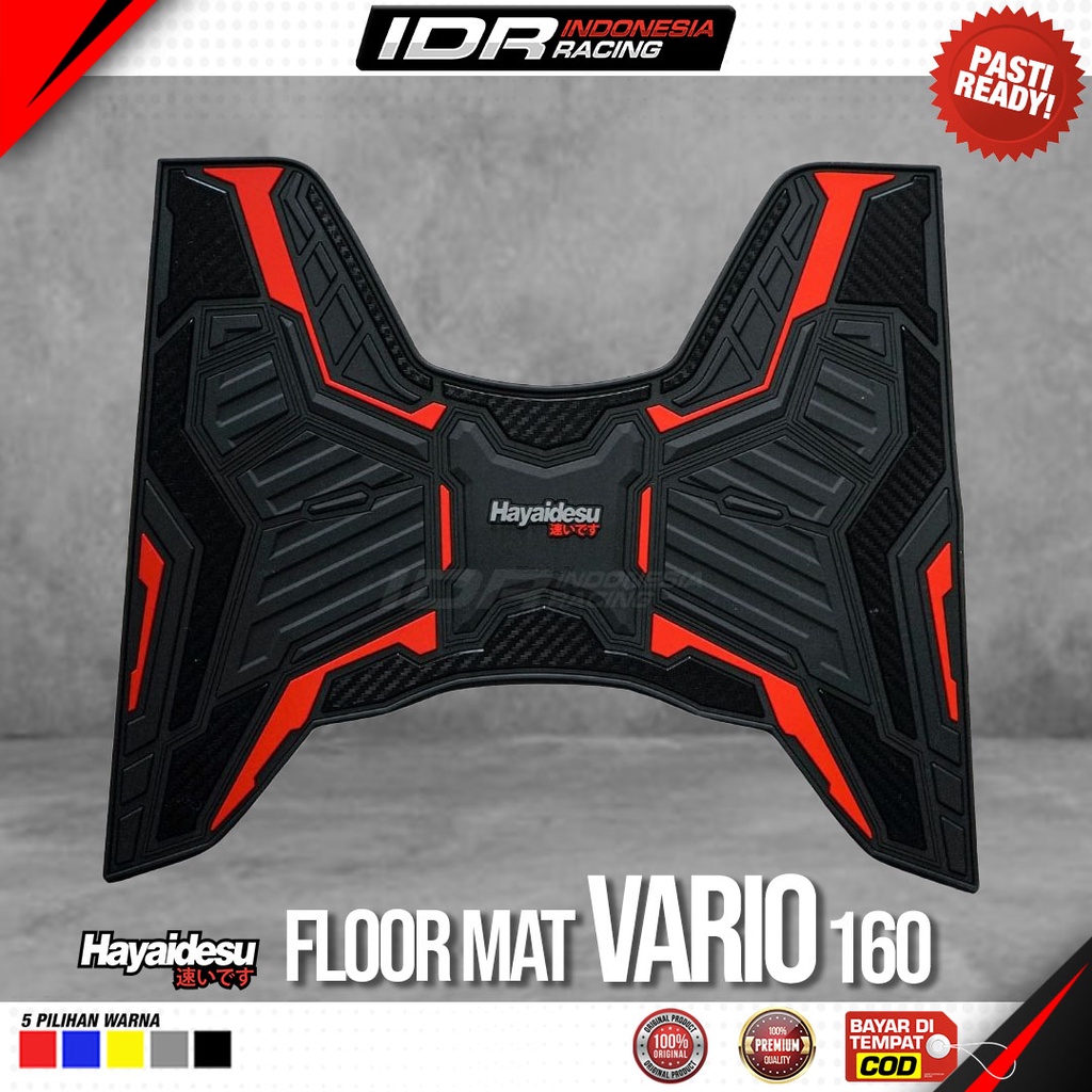 Karpet Motor Vario 160 Hayaidesu Alas Kaki Pijakan Floor Mat Anti Licin Premium