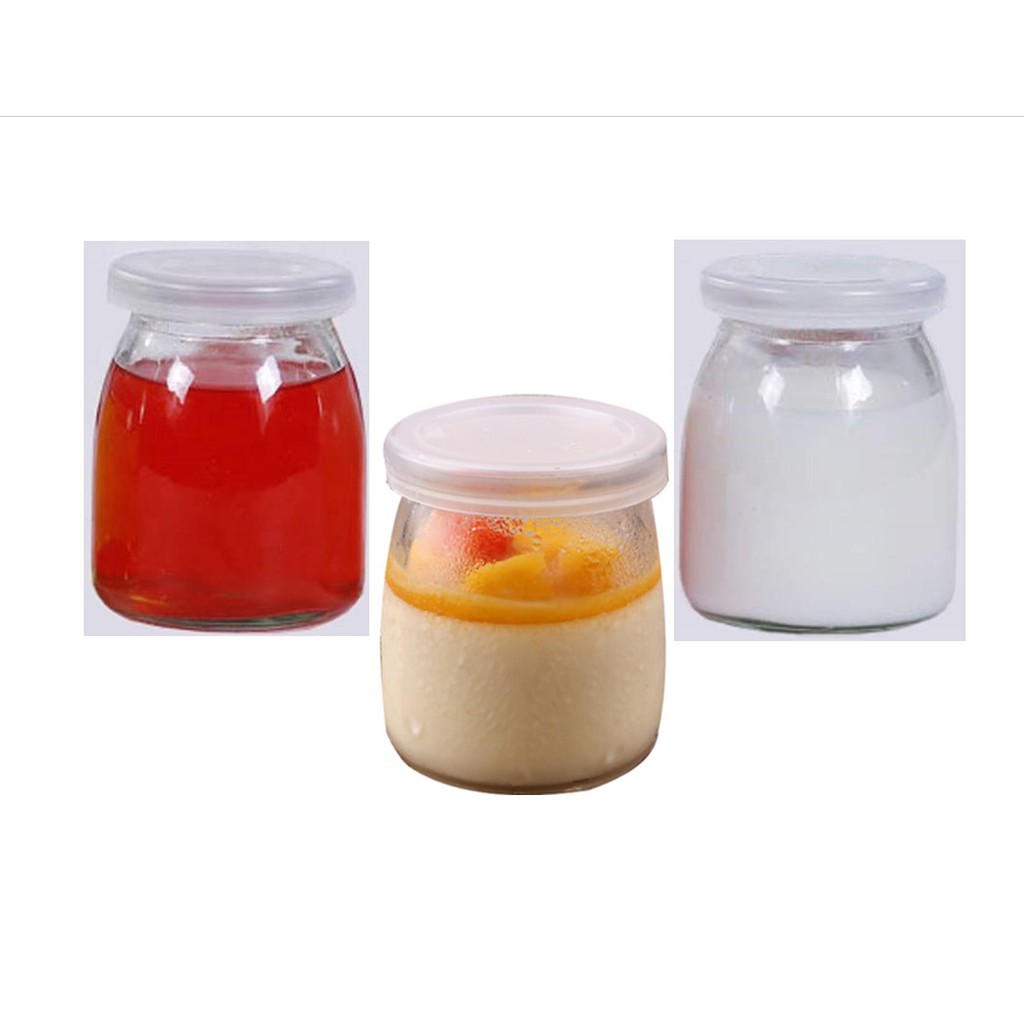 Toples Kaca Kedap Udara Botol Jar Beling Pudding Puding Panacota Yoghurt Kue Selai Bumbu Dapur Susu