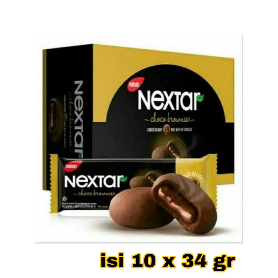 

nextar nabati brownies rasa coklat dan nanas per box isi ( 10 pcs x 34 gr )