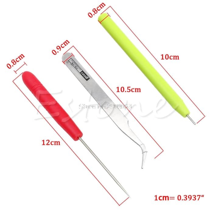 Quilling Tweezer Sloted Needle - Set Jarum dan Penjepit Quilling (3pcs