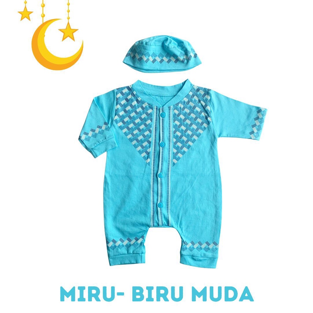Baju koko anak bayi umur 0 sampai 6 bulan jumper-BIRU