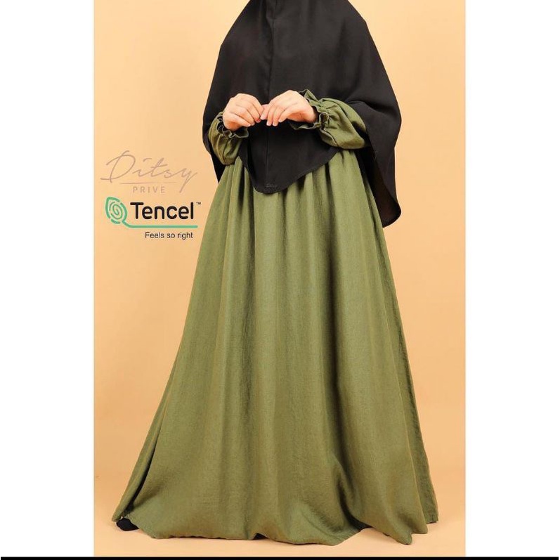 DITSY PRIVE, LILURA OLIVE SIZE L, TENCEL ™ LINEN