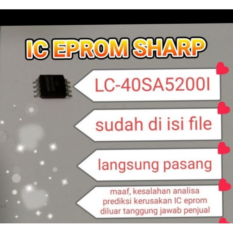 ic memory eprom sharp lc-40sa5200i LC-40SA52001