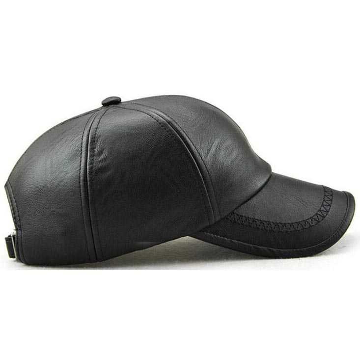 topi Topi Baseball Aksen Kulit Faux Leather Caps - TB-01