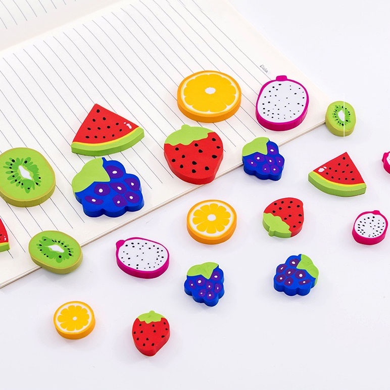 

Penghapus Pensil Mini Motif Karakter Buah Miniatur Lucu Penghapusan Karet