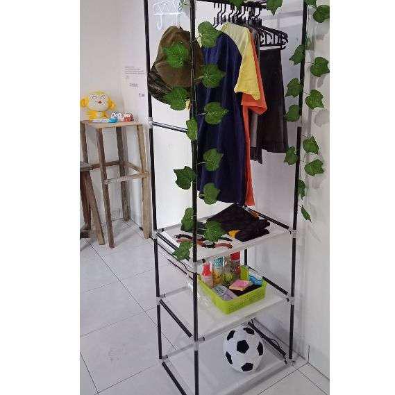 Zh Rak Gantungan Baju/standing Hanger Gantungan Baju Berdiri /tempat Baju Lipat/rak Baju Gantung Tas