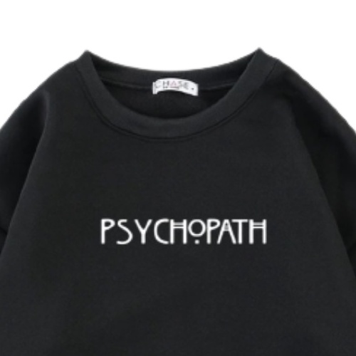 Crewneck psycopath hitam tulisan aesthetic terbaru brand HANACO Sweater &amp; cardigan simple semua musim pria wanita Crewneck pria BIGSIZE M L XL XXL terlaris switer cowo hitam polos jepang style Jaket pria flecee tebal semua musim