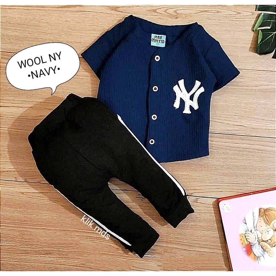 Setelan Baju Anak Laki - Laki / Baju Bayi Laki- Laki Motif Wool NY