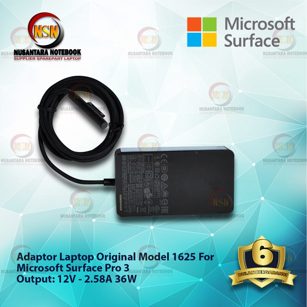 Adaptor Charger Original 12V - 2.58A 36W For Microsoft Surface Pro 3