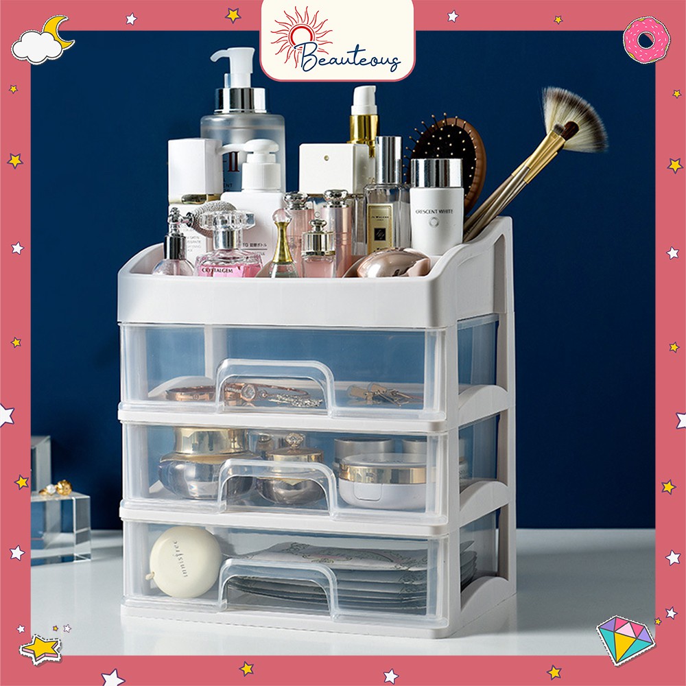 Rak Kosmetik Laci 3 Susun Tempat Penyimpanan Kosmetik Obat Serbaguna Make Up Storage