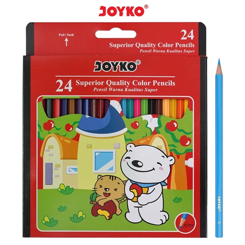 

PENSIL 24 WARNA JOYKO COLOR PENCILS CP-24PB