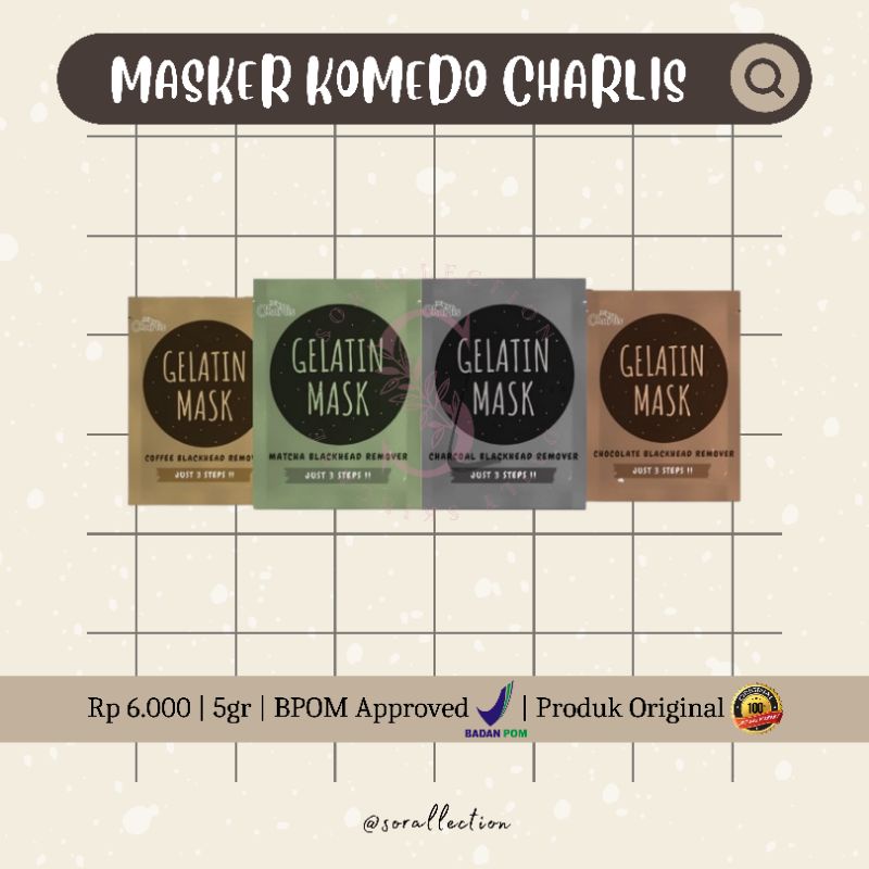 [COD - FREE GIFT] Masker Komedo Charlis Id | Blackheads Mask | Masker Komedo Anti Ribet