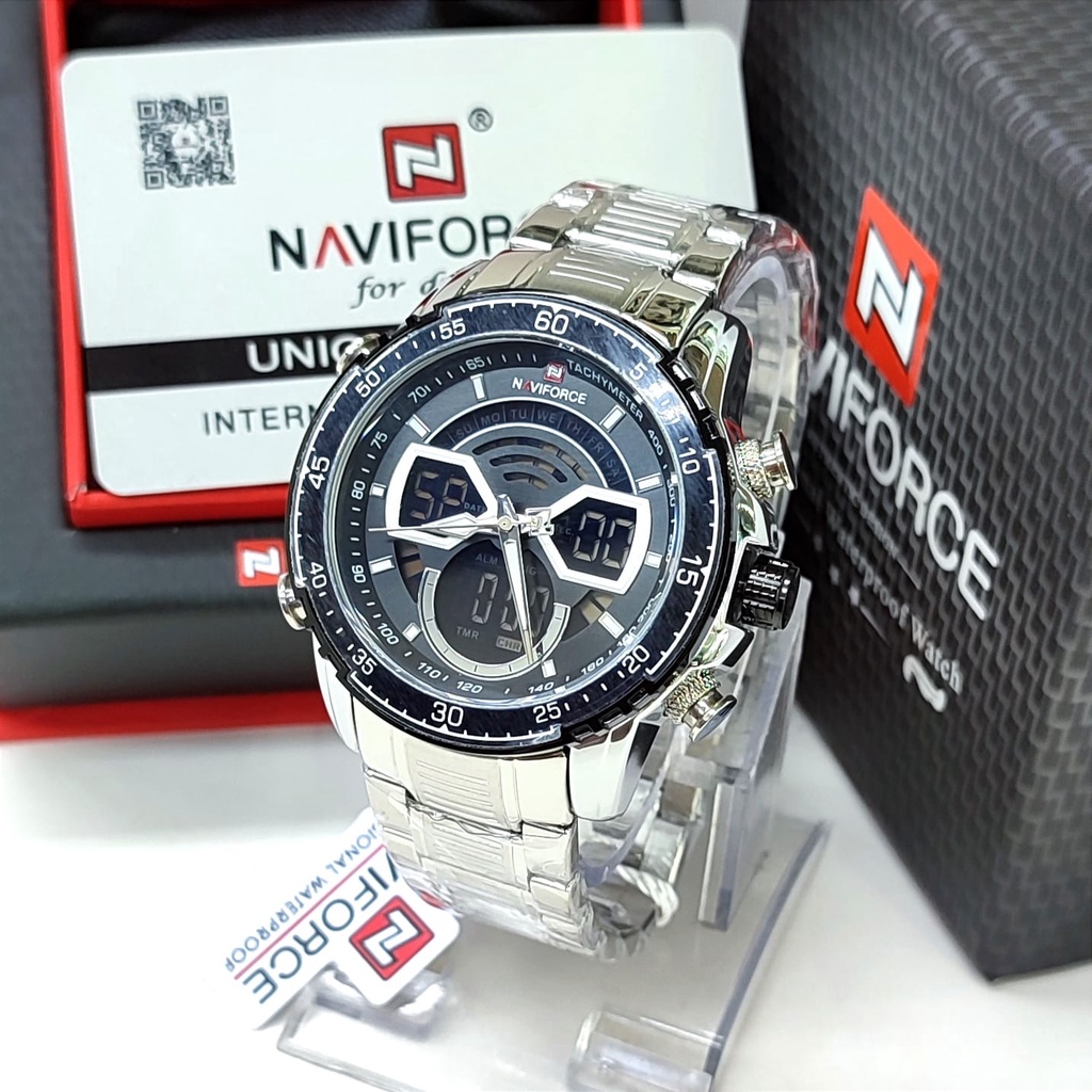 Jam tangan Naviforce 9189 tali rantai original