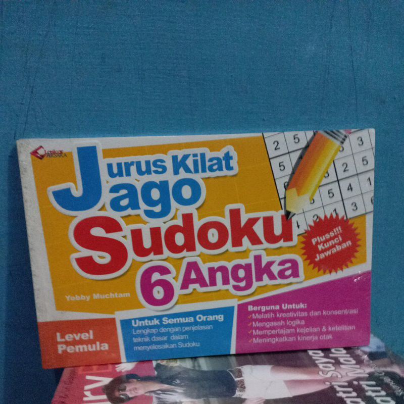 BUKU JURUS KILAT JAGO SUDOKU 6 ANGKA LEVEL PEMULA