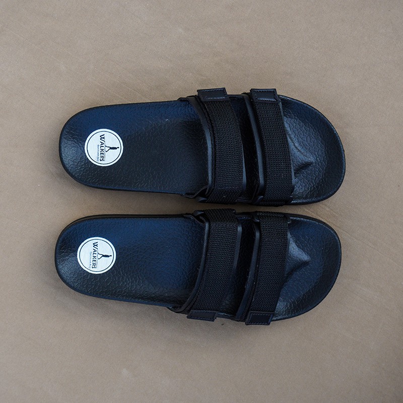 BIG SALE Sandal Slide Pria Walkers Weber Hitam / Sendal Slop Santai Casual Kekinian Flipflop Gaya