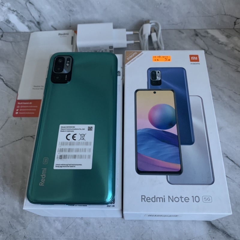 Redmi Note 10 5G ram 4GB 128GB Green Bekas - Mulus - Garansi Resmi - second