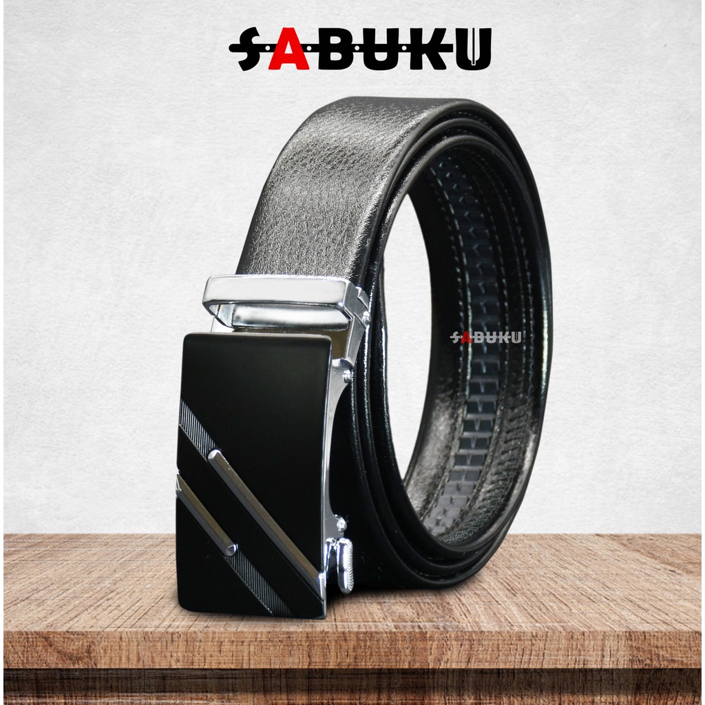 [S&amp;K] Ikat Pinggang Pria Model Rel Otomatis Gesper Pria Sabuk Mewah Men Belt-SK017