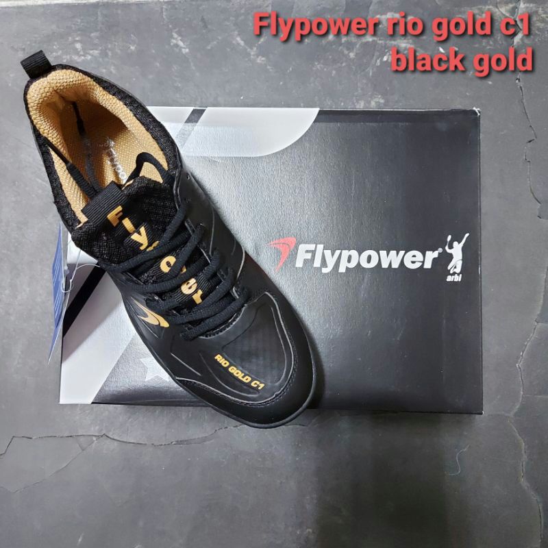 SEPATU BADMINTON FLYPOWER RIO GOLD C1 ORIGINAL