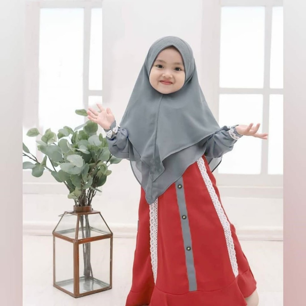 FASHION MUSLIM ANAK PEREMPUAN GAMIS ANISA SYARI KIDS DMR