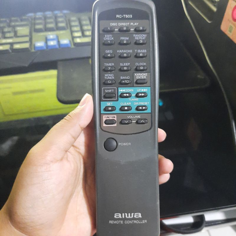 REMOTE REMOT DVD TAPE AIWA RC-T503 ORIGINAL ASLI