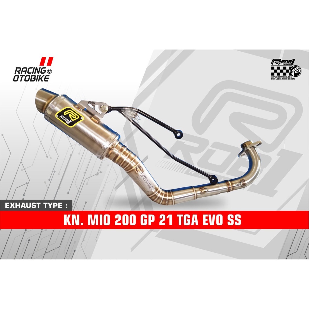 Knalpot ROB1 Racing Original MIO 200 GP21 TGA EVO