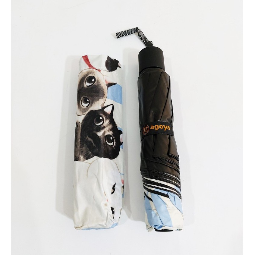 （392）Payung Lipat 4 Rk.Balik Fancy Motif Cat You Are My Sunshine Anti UV