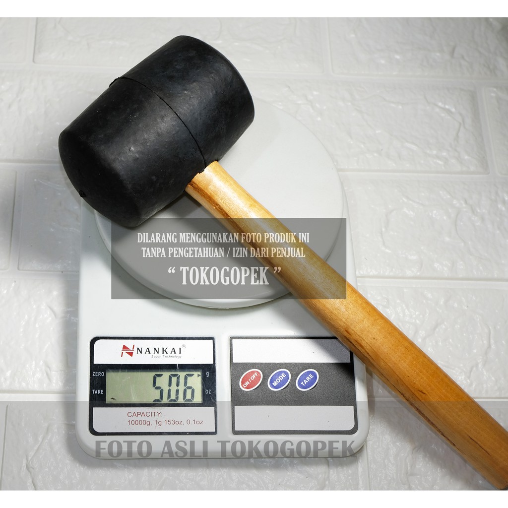 PALU KARET GAGANG KAYU 24oz - PALU KERAMIK JUMBO 24 oz